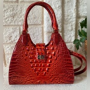 😍♥️🔥RADIANT RED ADRIAN BRAHMIN SATCHEL